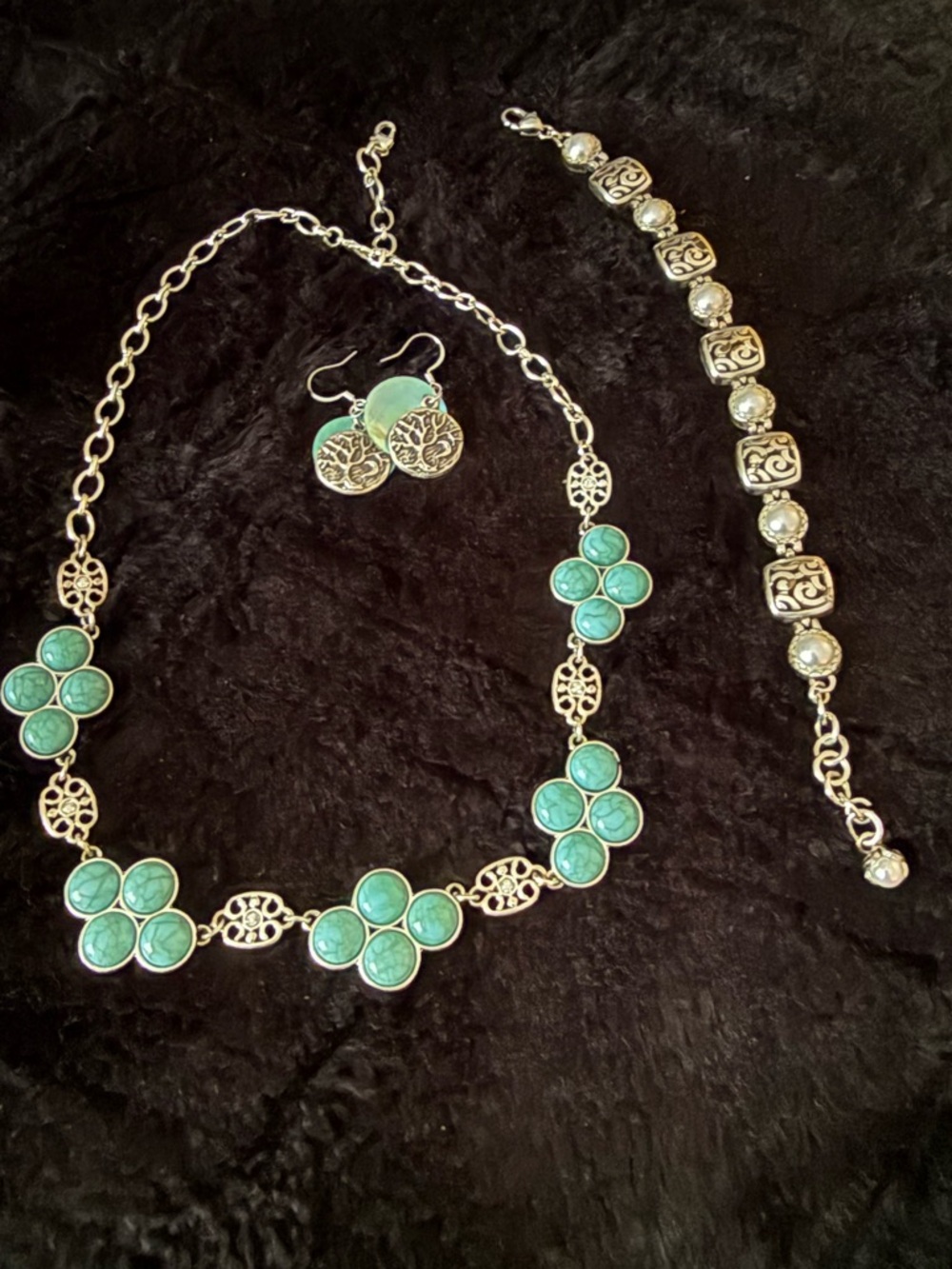 Vintage Brighton Bracelet Turquoise Look Jewelry Bundle 3 Pc Wild Grace